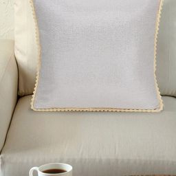 Mezposh Silver-Toned & Beige Set of Single Self Design Square Cushion Covers-15