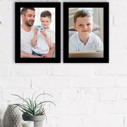 eCraftIndia Set Of 2 Black Solid Memory Wall Collage Photo Frames-33