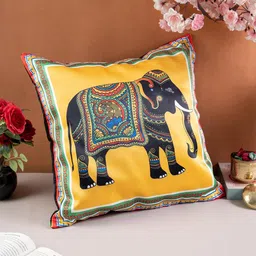 KOLOROBIA Multi Ethnic Motifs Satin Square Cushion Covers-30
