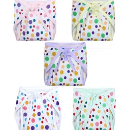 Superminis Infant Kids Pack Of 5 Printed Cotton Nappies-20