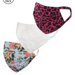 VASTRAMAY Unisex Pack Of 3 Multicoloured 2-Ply Reusable Cloth Masks-4