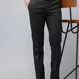 Arrow Men Original Tapered Fit Checked Formal Trousers-picture-13
