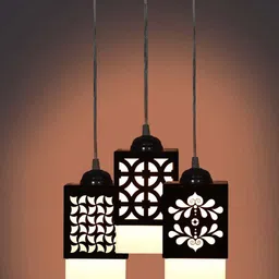 Gojeeva Black Wood Square Shaped Wall Lamp-image-76