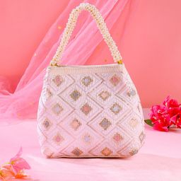 Yellow Chimes Printed Potli Clutch-1