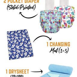 Moms Home Set Of 10 Baby Care Nappy Combo.-34
