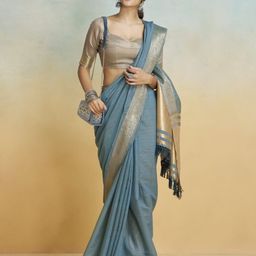 KALINI Striped Zari Banarasi Saree-13