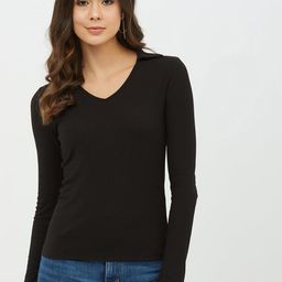 Harpa Women Black Solid Fitted Top-image-76