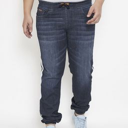 Instafab Plus Men Blue Jogger Mid-Rise Clean Look Jeans-51