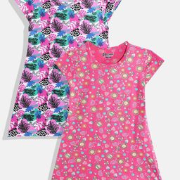 Eteenz Girls Set of 2 Printed A-Line Dress-picture-13