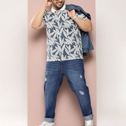 Sztori Men Plus Size Printed Polo Collar Bio Finish T-shirt-picture-30