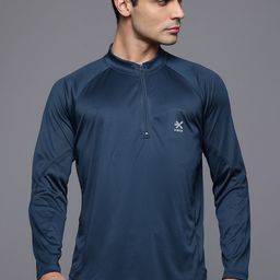 HRX by Hrithik Roshan Mock Collar Raglan Sleeves Rapid-Dry Training T-shirt-image-24