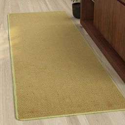 Saral Home Green & Beige Handloom Geometric Runner-22