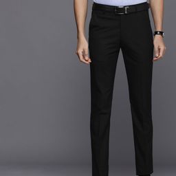 Louis Philippe Men Black Super Slim Fit Trousers-picture-41