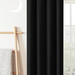 Lunar Days Black Black Out Window Curtain-image-67