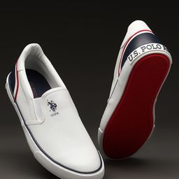 U.S. Polo Assn. Men Solid PU Timeo Slip-On Sneakers-image-3