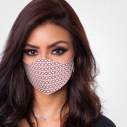 DDecor Women Anti Viral White & Red Printed 3-Ply  Reusable Protective Outdoor Mask-image-77