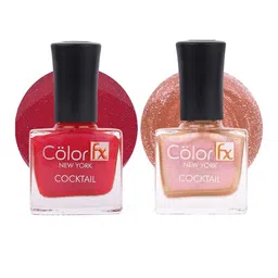 Color Fx Cocktail 2Pcs Long Lasting Nail Enamel - 9ml Each- 136-137-image-28