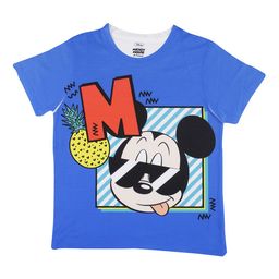 YK Disney Boys Blue Mickey Mouse Printed Round Neck T-shirt-image-33