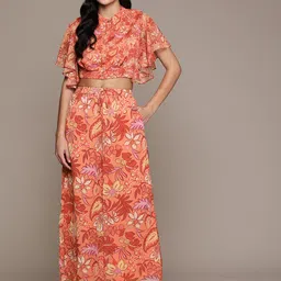 aarke Ritu Kumar Floral Printed Top with Palazzos-picture-29