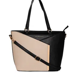 GIORDANO Black & Pink Colourblocked Tote Bag-image-7