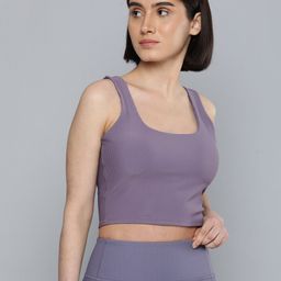 Skechers GOFLEX RIB  Full Coverage Lightly Padded UPF 40+ Workout Bra BR1-GYPR-GRAY/PURPLE-picture-52