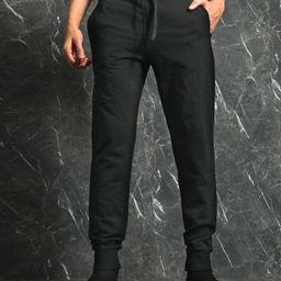 Breakbounce Men Black Mid-Rise Cotton Jogger-image-76