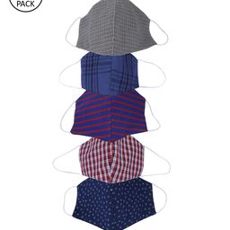 Be Indi Unisex Pack of 5 Pcs Multicoloured Reusable 3-Ply Protective Outdoor Masks-13