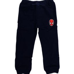 Marvel by Wear Your Mind Kids Navy Blue Spiderman Print Pure Cotton Joggers-image-89