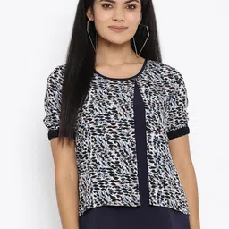 THREAD MUSTER Multicoloured Printed Regular Top-picture-16