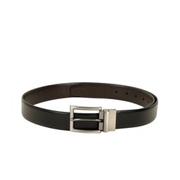 ZEVORA Men Black & Brown Reversible Textured Belt-image-59