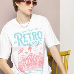 DILLINGER Graphic Printed Drop-Shoulder Sleeves Oversized Pure Cotton T-shirt-image-97