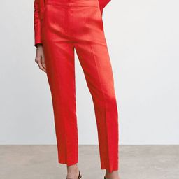 MANGO Women Linen Trousers-picture-58