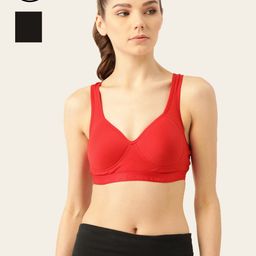 Lady Lyka Pack of 2 Half Coverage Lightly Padded Workout Bra PROVOGUE-RED-BLK-Multi-picture-55