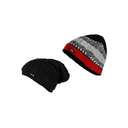 Knotyy Men Pack of 2 Self Design Beanie-picture-55