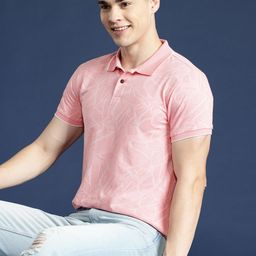 Mast & Harbour Men Abstract Polo Collar T-shirt-image-32