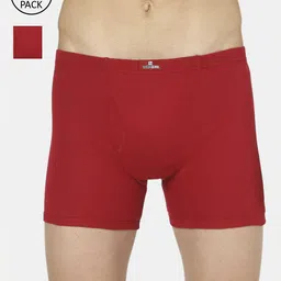 UnderJeans by Spykar Men Pack Of 2 Maroon Solid Cotton Long Trunks UJMTRPTC040-picture-14