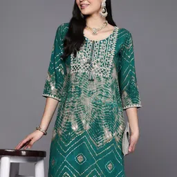 Libas Women Yoke Design Mirror Work Kurta-image-20