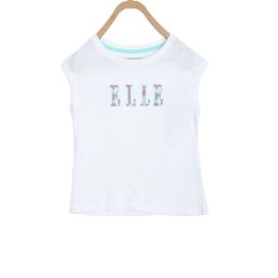 ELLE Girls Off-White Printed Round Neck T-shirt-image-72