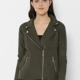 Allen Solly Woman Women Olive Green Solid Jacket-image-63