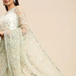 kasee Floral Embroidered Net Saree-picture-12