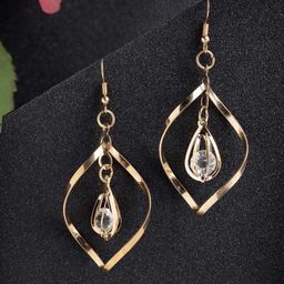 VOGUE PANASH Gold-Toned Quirky Drop Earrings-image-98