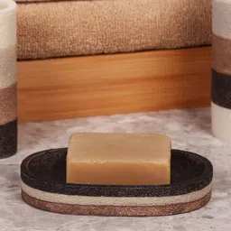 Home Centre Brown Textured Soap Dish-image-99