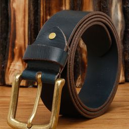 LOUIS STITCH Men Blue Textured Leather Belt-image-96