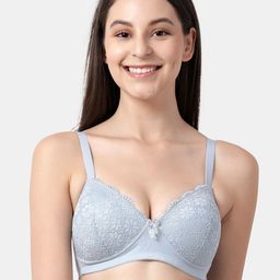 shyaway Blue Lace Non-Wired Lightly Padded Everyday Bra ST002-image-38