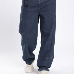 glitchez Men Wide Leg Stretchable Panelling Jeans-image-94