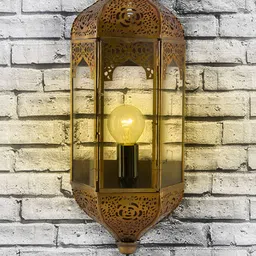 Homesake Gold-Toned Solid Handcrafted Wall or Ceiling Lamp-image-86