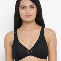 Clovia Black Solid Cotton Non-Padded Tshirt Bra BR2048P1332B-picture-43