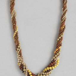 RICHEERA Brown & Gold-Toned Necklace-44
