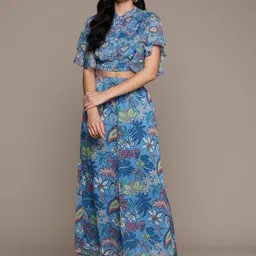 aarke Ritu Kumar Floral Printed Top with Palazzos-picture-12