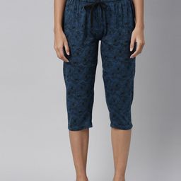 Kryptic Women Floral Printed Pure Cotton Relaxed Fit Capris-picture-44